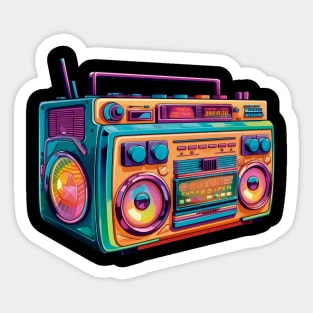 Boombox retro 90's 80's vintage Style Sticker